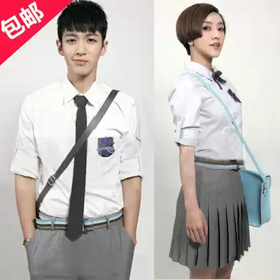 Japan British College style small era school uniform class uniform Korean student uniform uniform suit men and women short-sleeved graduation