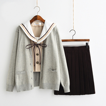 British sailor suit Japanese student suit jk uniform Female spring and summer high school class uniform Uniform College Navy style