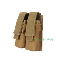 Outdoor Tactical Double Join Torch Pistol Cartridge Pack Sleeve Molle Waist Seal Hanging Bag with Bag Grenade Storage Bag