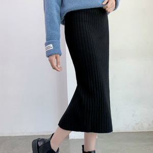 大码针织包臀裙半身裙