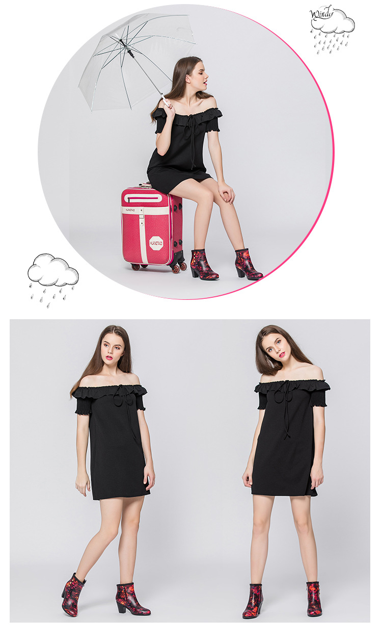 Sanmingmei thời trang retro cao gót mùa đông cộng với nhung mưa ủng nữ mưa mưa ống nước ngắn giày chống trượt giày nước 717 giày chống nước nữ