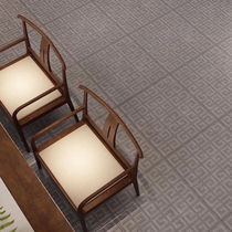 Ancient building gray cement brick villa balcony yard floor tile sun room tile Chinese National Wind concave convex surface antique brick