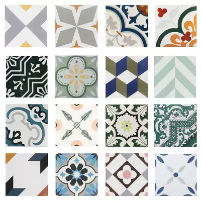 Designer selection Nordic style colorful tiles kitchen toilet floor tiles homestay balcony tiles 30x30