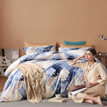 Fuana flannel suede four-piece set sheet Quilt Cover Thickened WINTER WARM KIT SIMPLE BED Bedding