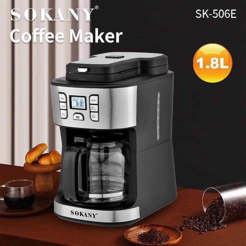 Cross-Border Trade Sokany506E Coffee Machine for Home Use, Automatic American Drip Coffee Maker, Tea Brewing, Water Boiling, Coffee Machine Cross-Border Trade Sokany506E Coffee Machine for Home Use, Automatic American Drip Coffee Maker, Tea Brewing, Water Boiling, Coffee Machine