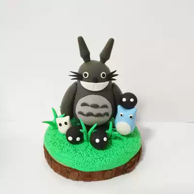 Totoro Hayao Miyazaki anime clay Q version DIY model worker Doll Doll custom creative girl heart gift