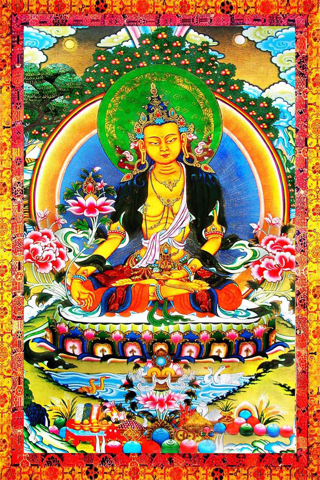 Tibetan land Tibetan king Bodhisattva Jin Meipentofa Wang enters into a set to see the King Bodhisattva