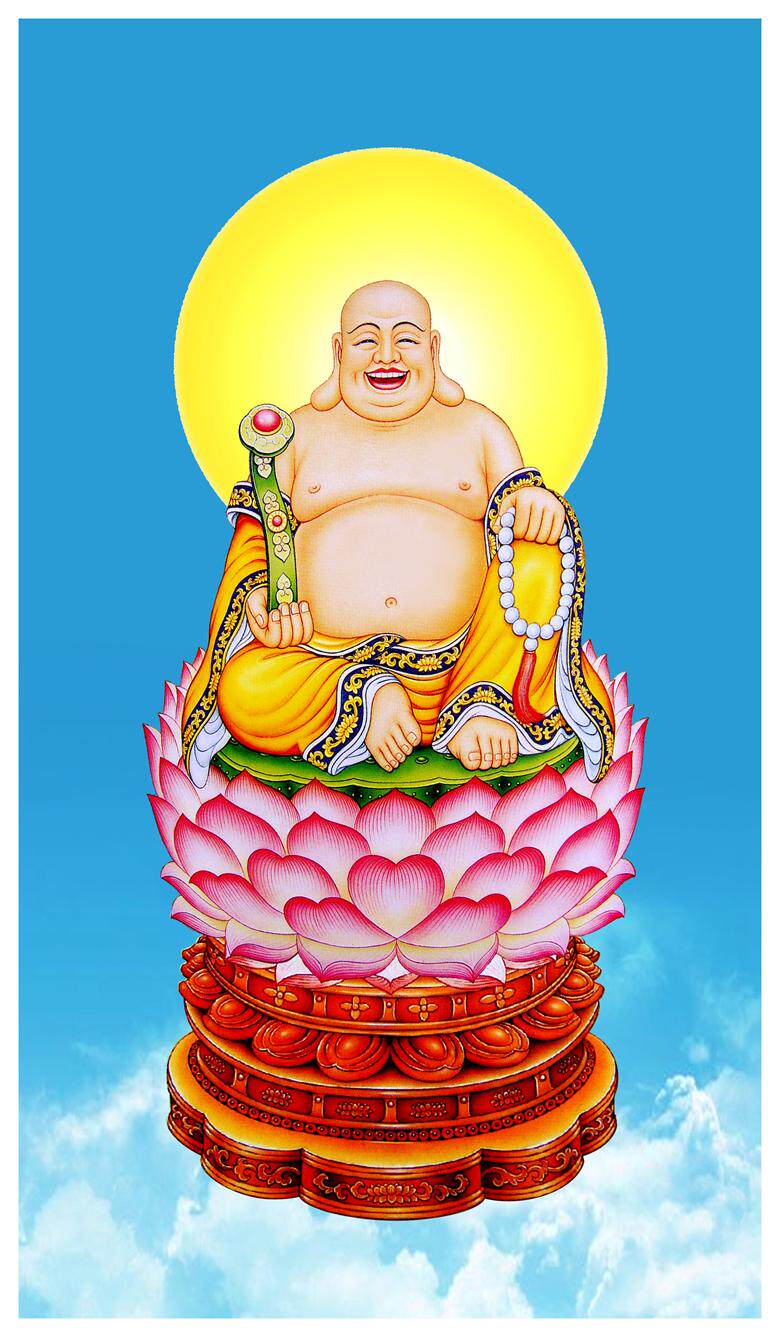 Happy Buddhist buddhist buddhist buddhist monk portrait Grand belle Millerson revered Buddha's financial god-like paper metal statue