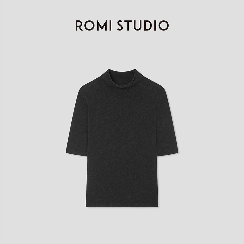 Romi Studio Light Luxury Blended Cashmere Wool Knitted Pullover Half Turtleneck Sweater for Women Rwcsst1711 Romi Studio Light Luxury Blended Cashmere Wool Knitted Pullover Half Turtleneck Sweater for Women Rwcsst1711