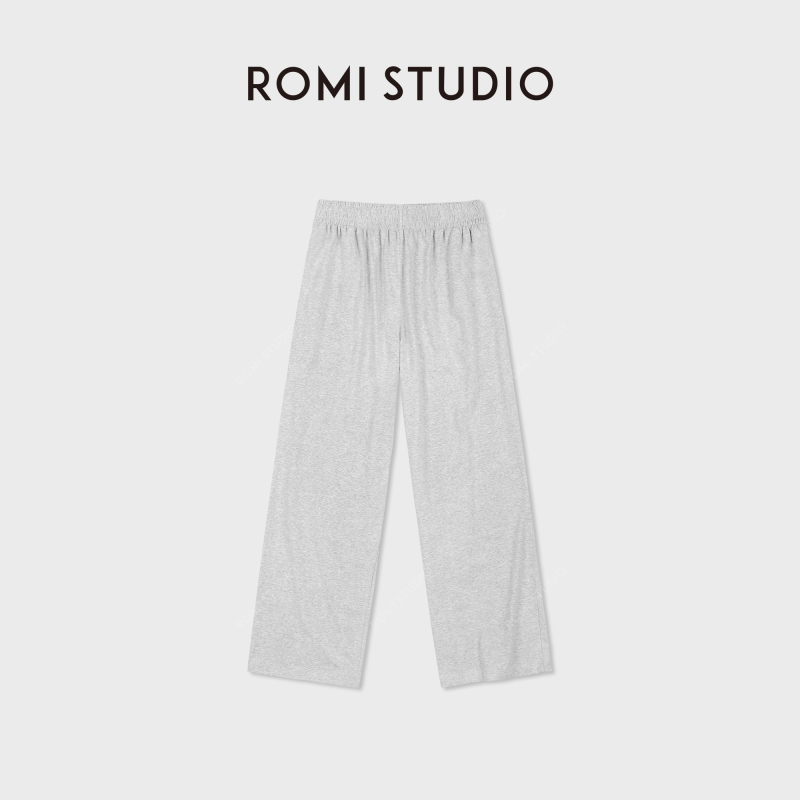 Romi Studio Lazy Pants Cloud-Like Four-Way Stretch High-Waisted Elastic Sweatpants Rwdrxd3408