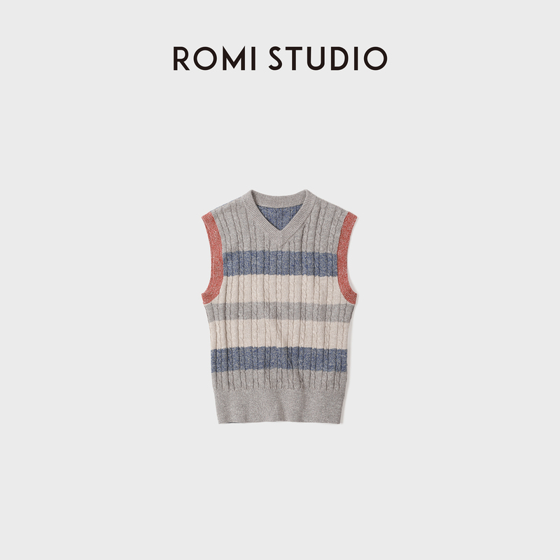 Romi Studio Linen Tencel Dry-Fit Vintage V-Neck Sleeveless Striped Base Layer Tank Top Rwdsst2853 Romi Studio Linen Tencel Dry-Fit Vintage V-Neck Sleeveless Striped Base Layer Tank Top Rwdsst2853