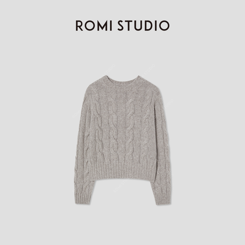 Romi Studio Merino Wool, Alpaca Wool, Lyocell Blend Pullover Sweater Rw24Wsy1019 Romi Studio Merino Wool, Alpaca Wool, Lyocell Blend Pullover Sweater Rw24Wsy1019