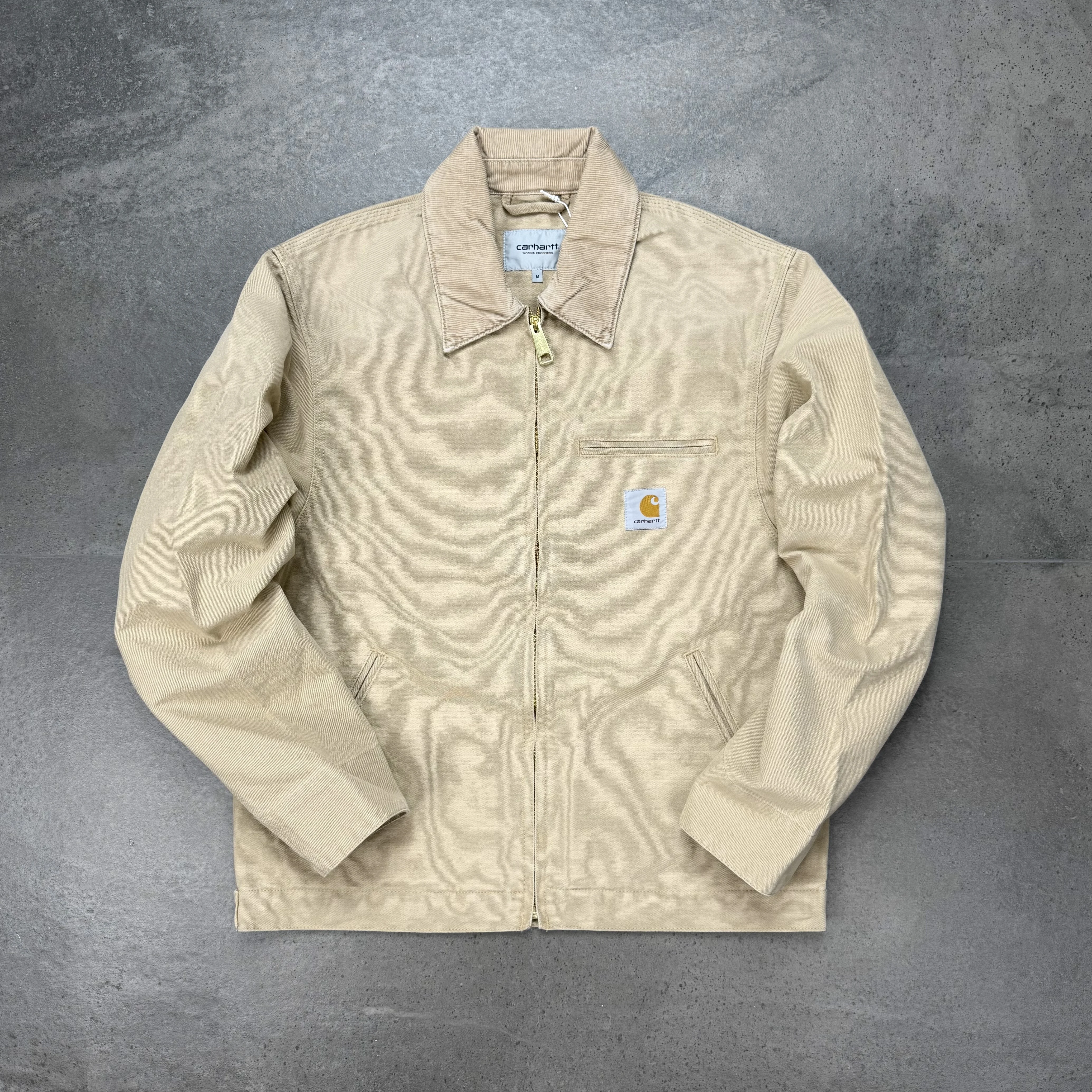 Джекет Carhartt Detroit с эффектом состаренной ткани, синяя камуфляжно-песочная стирка, стильная куртка на все сезоны для мужчин и женщин