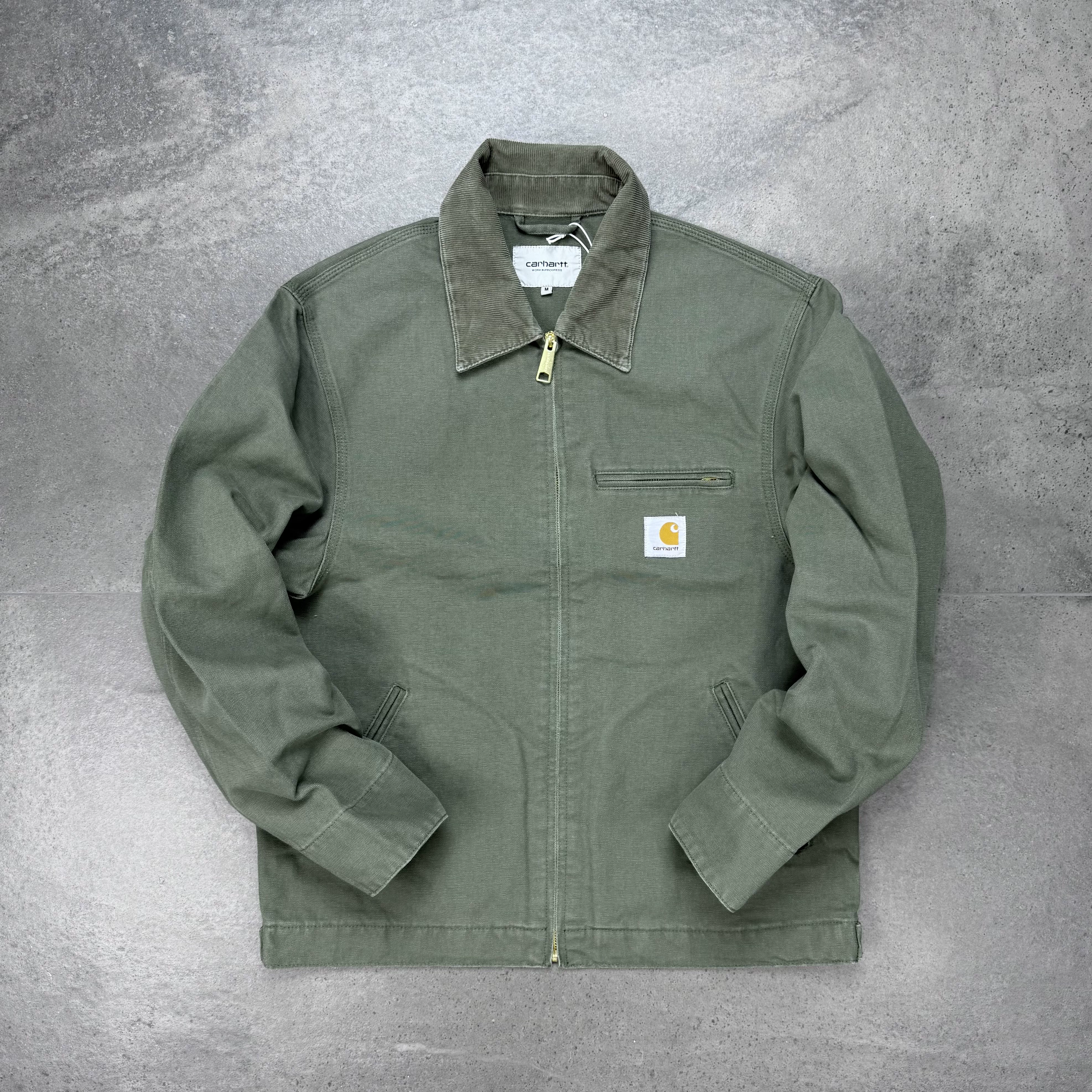 Джекет Carhartt Detroit с эффектом состаренной ткани, синяя камуфляжно-песочная стирка, стильная куртка на все сезоны для мужчин и женщин