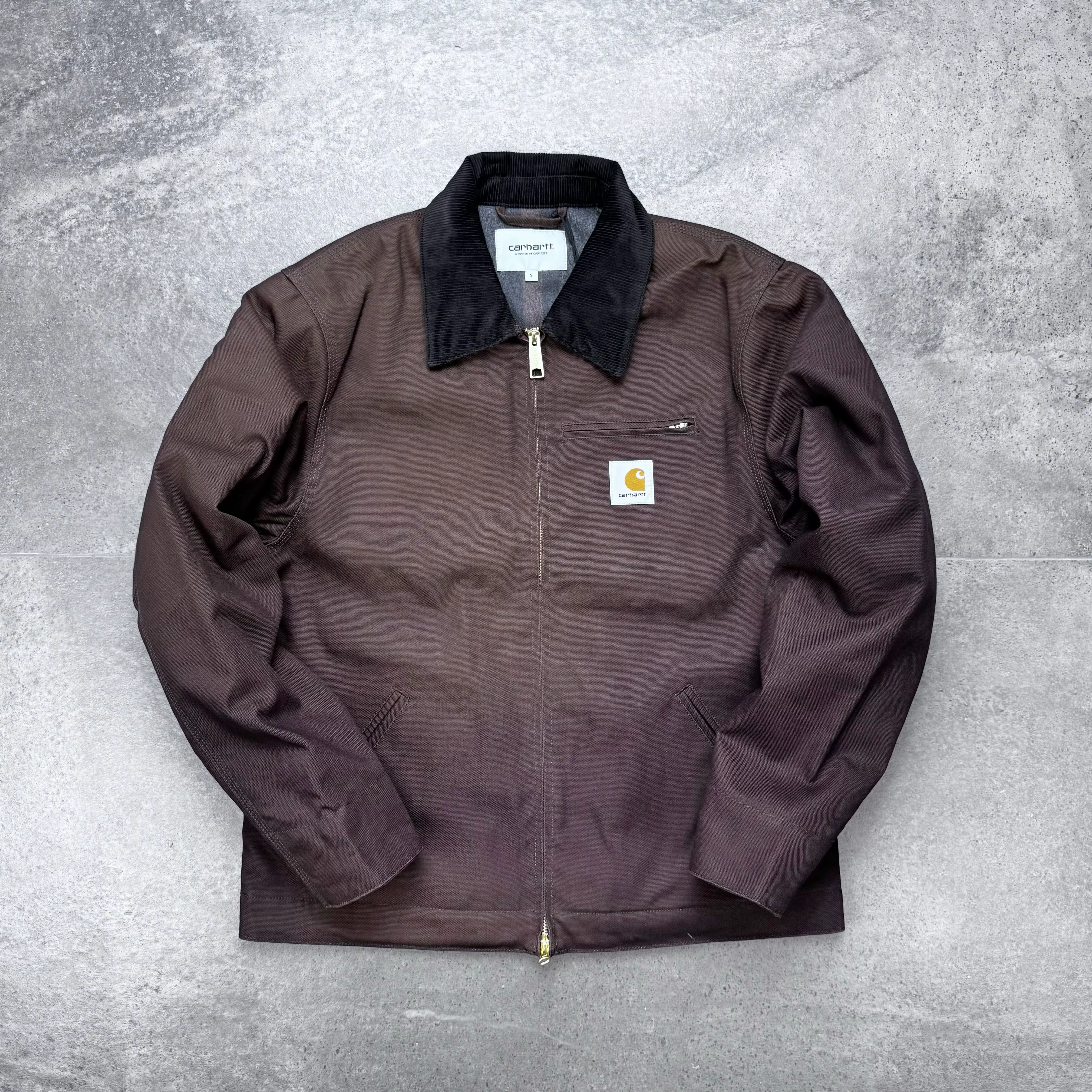Джекет Carhartt Detroit с эффектом состаренной ткани, синяя камуфляжно-песочная стирка, стильная куртка на все сезоны для мужчин и женщин