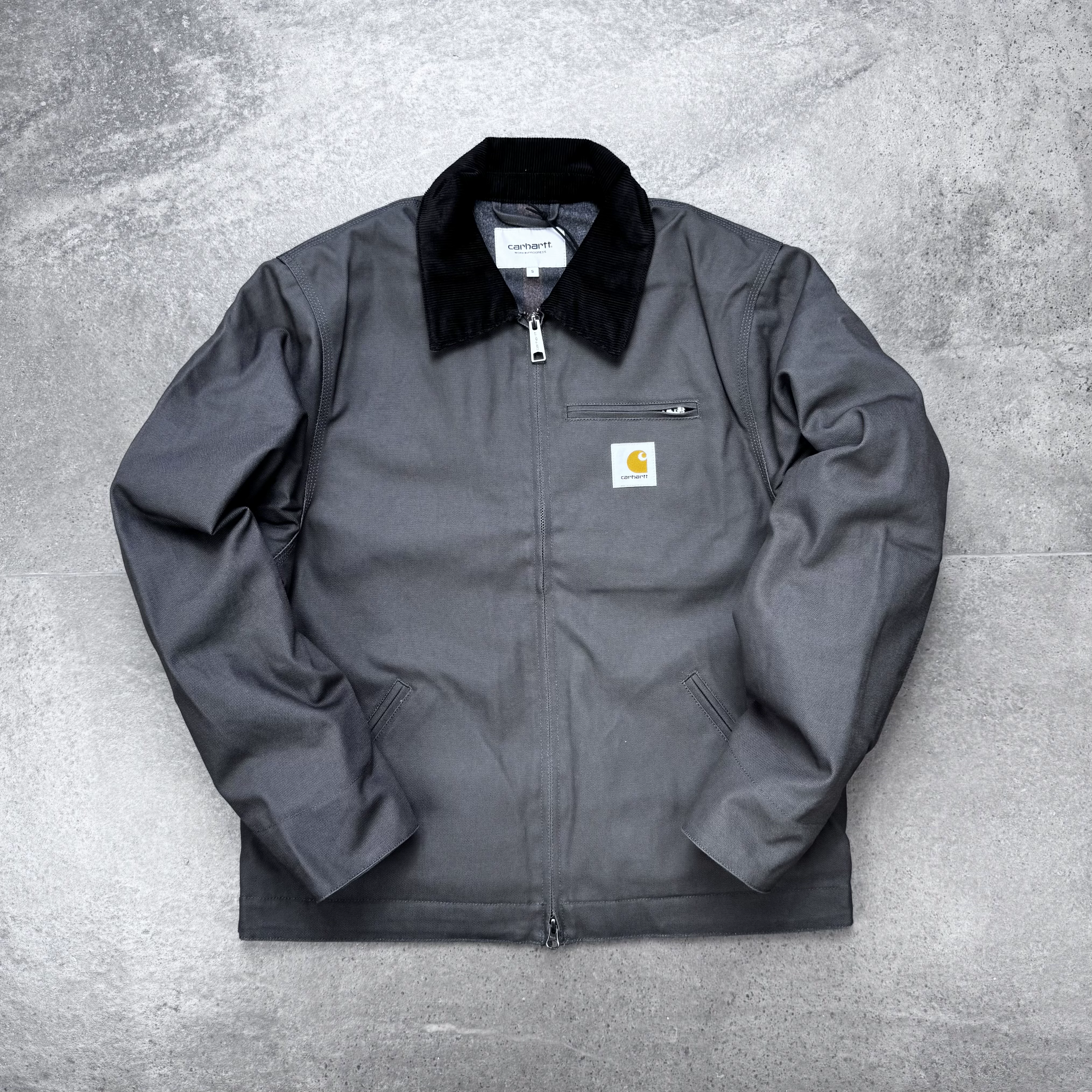 Джекет Carhartt Detroit с эффектом состаренной ткани, синяя камуфляжно-песочная стирка, стильная куртка на все сезоны для мужчин и женщин