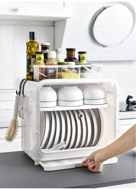 Modified Brooding Incubator, Household Cupboard, Kitchen Cutlery Storage Box with Lid, Dish and Plate Draining Rack, Bowl Storage Rack