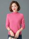 Van Cat Half Turtleneck Cardigan Women's Sweater Autumn 2023 New Thin Knitted Bottoming Sweater Spring Autumn Top