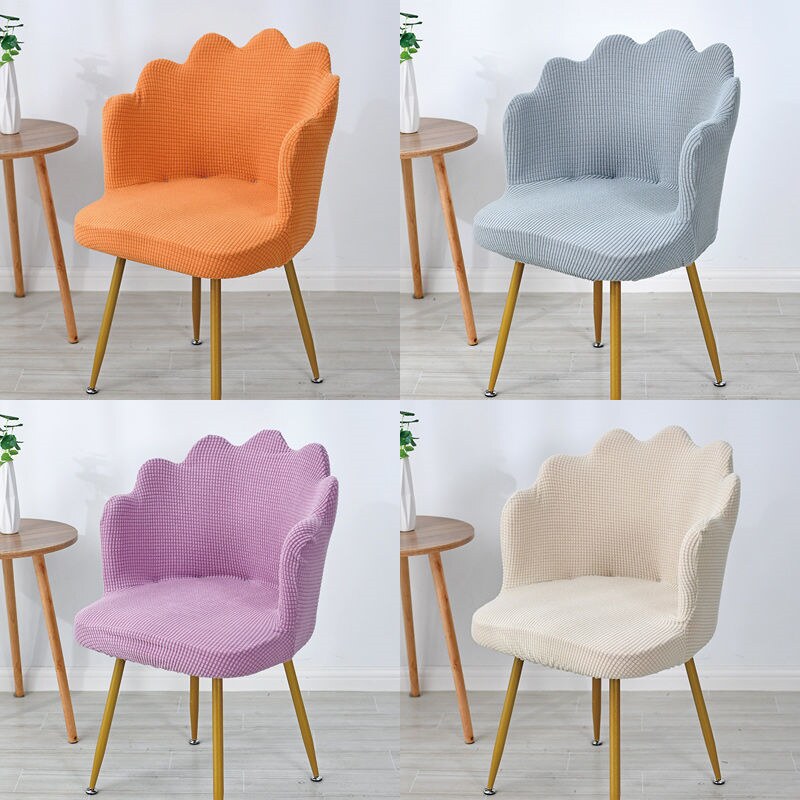 Chair cover cover all-inclusive petal chair chair cover makeup stool cover backrest cushion one-piece special-shaped elastic universal