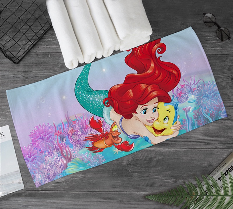 Princess Ariel Mermaid Ariel Little Mermaid Large Bath Towel Beach Towel