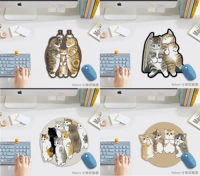 Исцеляющий кот с рисунком кота, периферийный коврик для мыши специальной формы, компьютерный портативный милый коврик для мыши с мультяшным рисунком