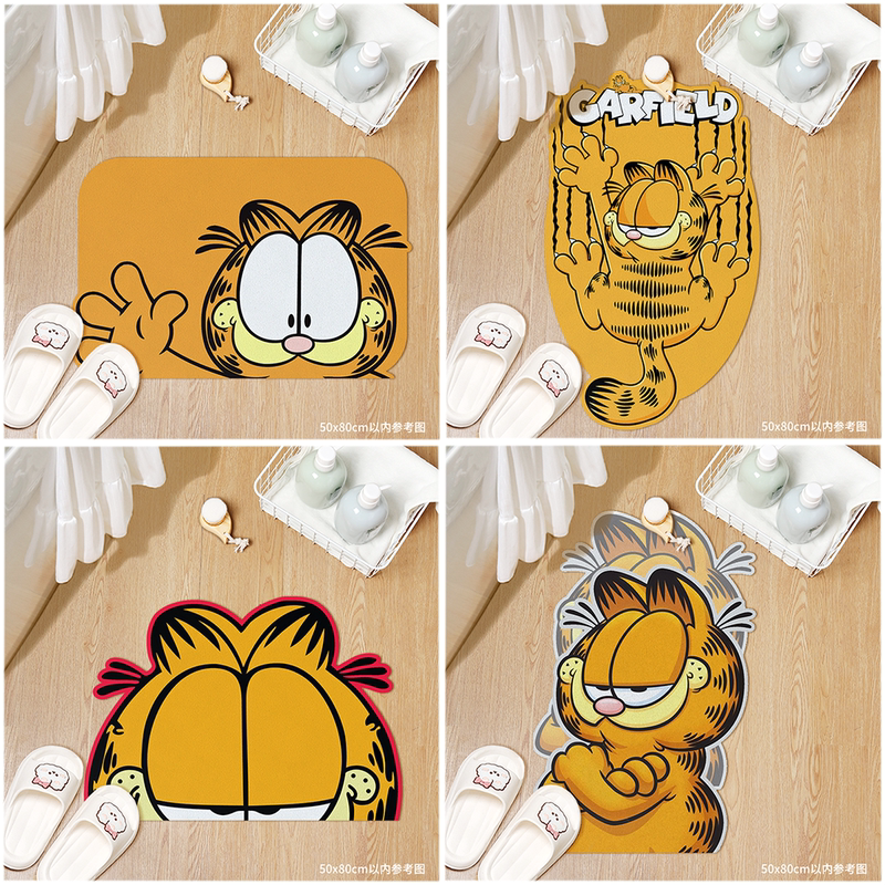 Garfield Garfield Alien-Shaped Floor Mat Cartoon Soft Rubber Non-Slip Mat Foot Mat