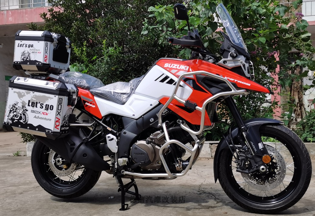 Suitable for Suzuki DL1050V-Strom three-case tail case side case protection lever insurance lever retrofit piece water tank protective mesh