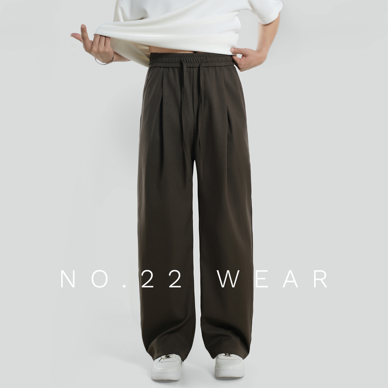 No. 22 Men's Summer High-End Versatile Casual Pants, Loose Straight-Leg Pants with a Stylish Design and Drapey Feel