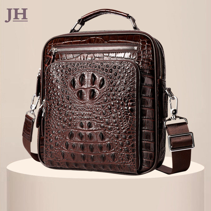 High-end crocodile bag bag leather bag fashion casual trend business single shoulder bag bag