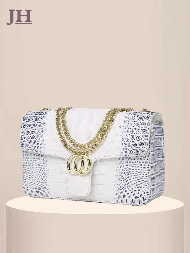 JH high luxury crocodile bag chain bag leather handbag 2022 new fashion temperament underarm bag shoulder bag Messenger bag