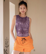 Summer Fitness Set Outdoor Running Three Piece Set of Mesh Blouse Zipper Pocket Shorts Shock Shock Shorts Shock Shirt Underwear Yoga Clothing