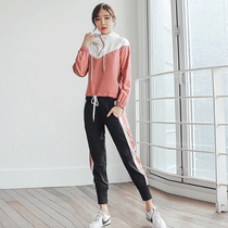 Loose Sports Suit Casual Lianhood Jacket Expats Slim Fitness 80% Pants Running Two Sets Instruments Training Clothes Lady