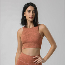 Wear sports underwear vest yoga bra print gathering shock absorption running vra beauty back training fitness clothes