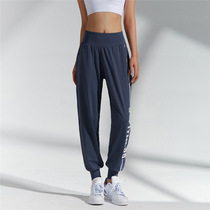 One-piece high-waisted fitness pants loose sports casual pants slim quick-dry yoga pants elastic training dance pants women