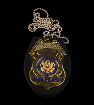 American badge leather wallet Genuine leather full size multiple styles badge cowhide leather wallet