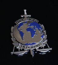 American metal badge INTERPOL INTERPOL Counterterrorism Expert pure copper large badge