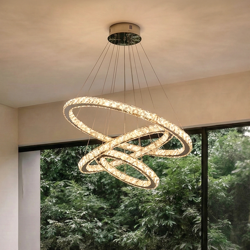 Huayi Lighting Crystal Living Room Chandelier Italian Light Luxury High-End 2026 New Model Villa Duplex Living Room Main Light