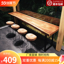 Bar Desk Table Living Room Partition Home Small Bar Table Solid Wood Minima High Foot Table Leaning Window Sill Strips Narrow Table And Chairs