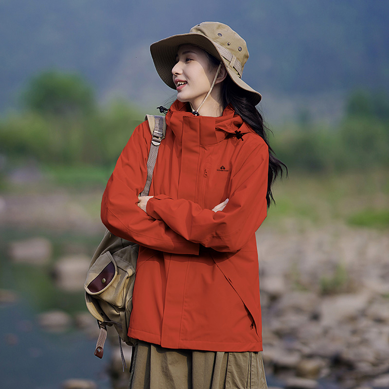 Pathfinder Outdoor Windproof and Waterproof Hard-Shell Taped Single-Layer Jacket for Women, Suitable for Hiking, Camping, Trekking in Tibet, and Mountaineering