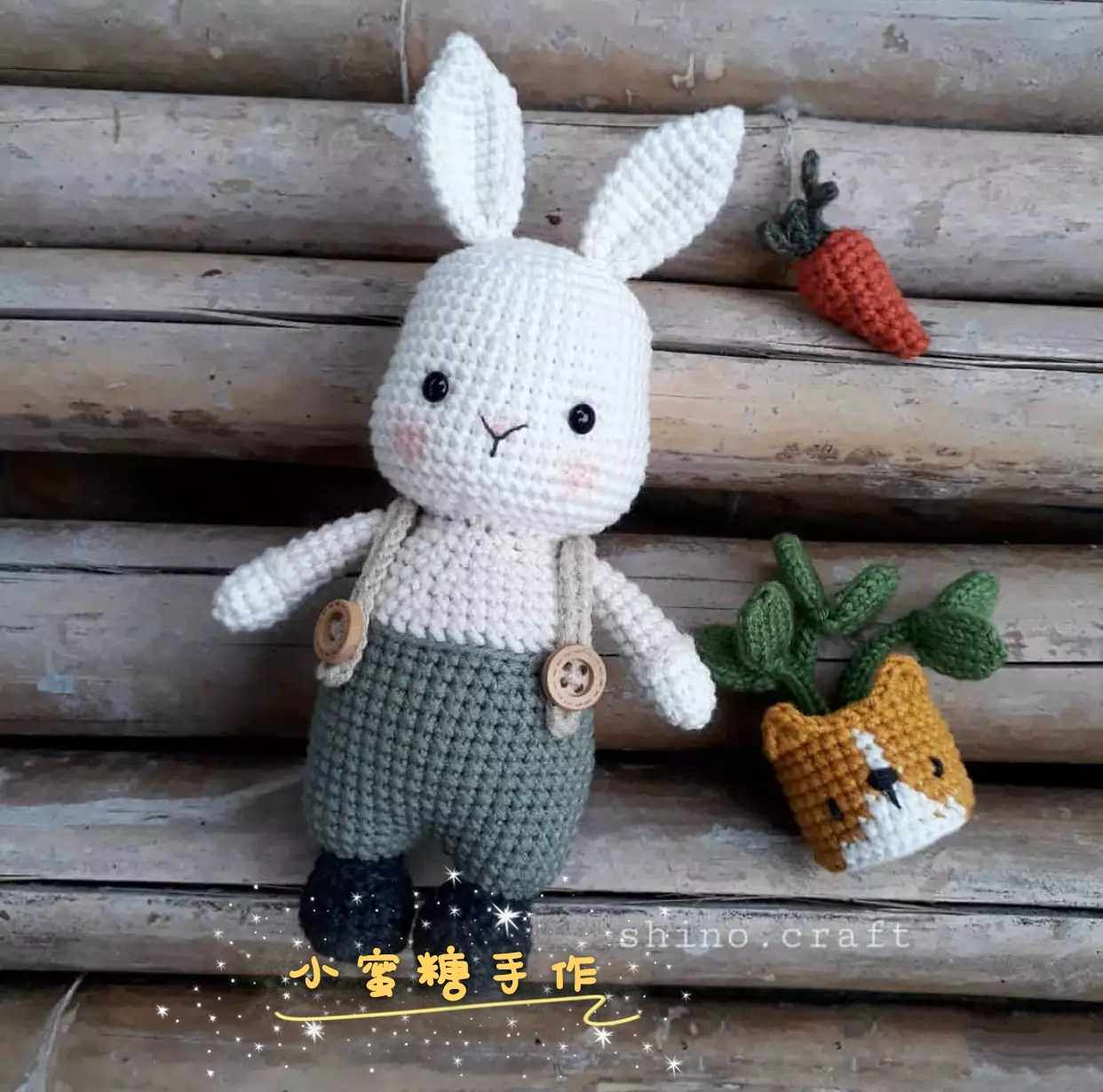 DIY Hairy Hook Doll 43 Fat Rabbit Chinese Electronic Graph Doll Hook Needle tutorial popular recommendation
