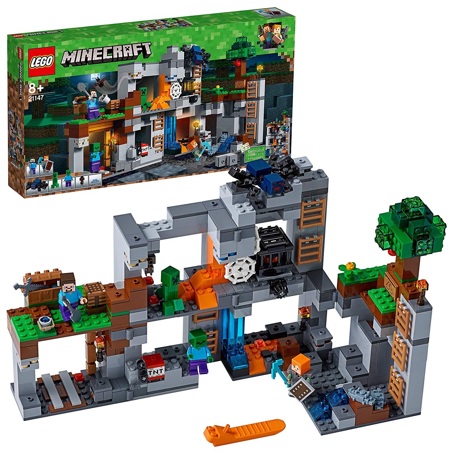 Genuine spot LEGO Lego 21147 Minecraft Minecraft rock bottom adventure