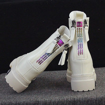 2021 autumn Martin boots female Inner height 10cm casual shoes Net red tide card Post zipper short boots trend women boots