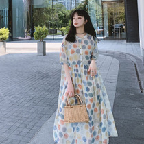 Pregnant woman summer snow spinning dress summer new loose fashion pregnant mom summer dress