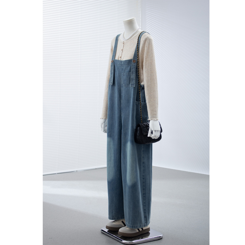 Maternity Spring Denim Overalls for Women 2026 New Style Loose Fashionable Trendy Two-Piece Outfit