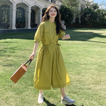 Pregnant woman summer dress Summer high-end fashion loose pregnant mother summer sweet mom breastfeeding dress