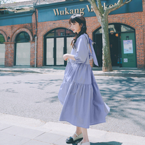 Pregnant woman summer dress V-collar dress Summer fashion Mom sweet shade pregnant mother summer dress