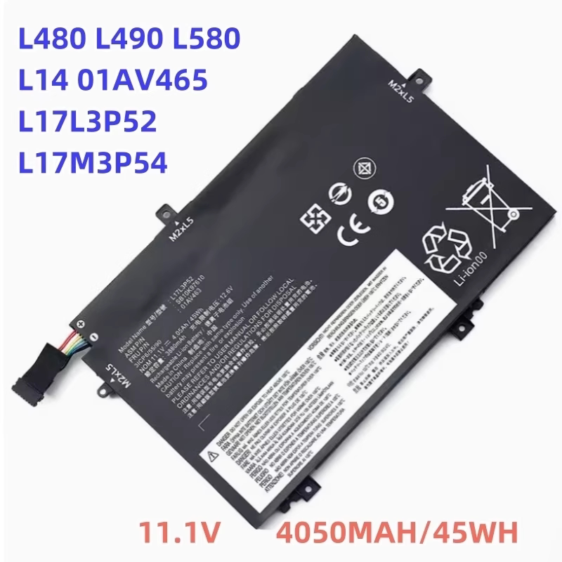 Suitable for Lenovo ThinkPad L14 L15 Gen 1/2 L480 L490 L580 59 Laptop Battery