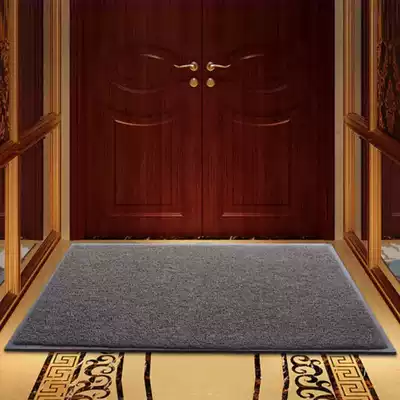 Gray entry and exit safety foot mat Non-slip floor mat Silk ring entrance floor mat Rub foot door mat Gray carpet foyer blanket