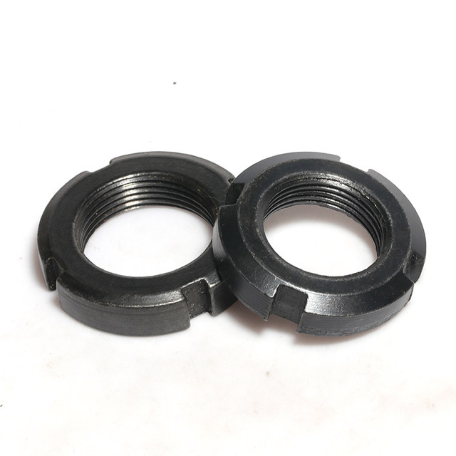 GB812 ມາດຕະຖານແຫ່ງຊາດ Round nut slotted lock nut stop nut four slot nut with cap M10---M200