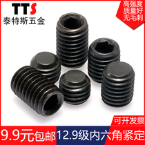 12 9 level flat end tight set hexagon socket screw machine meter top wire headless stop screw M3M4M5M6M8M10M12